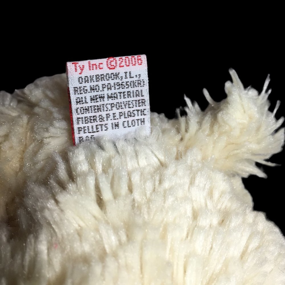 Ty Classic Charisse Ivory Cream Teddy Bear 2006 Beanbag Plush Plaid Bow RARE HTF - Picture 8 of 8